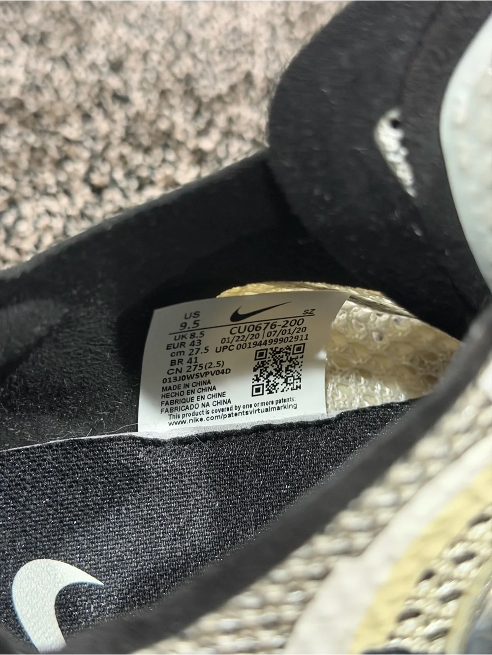 Nike x MMW Matthew Williams 4 Zoom 2020 “Stone” Sneakers